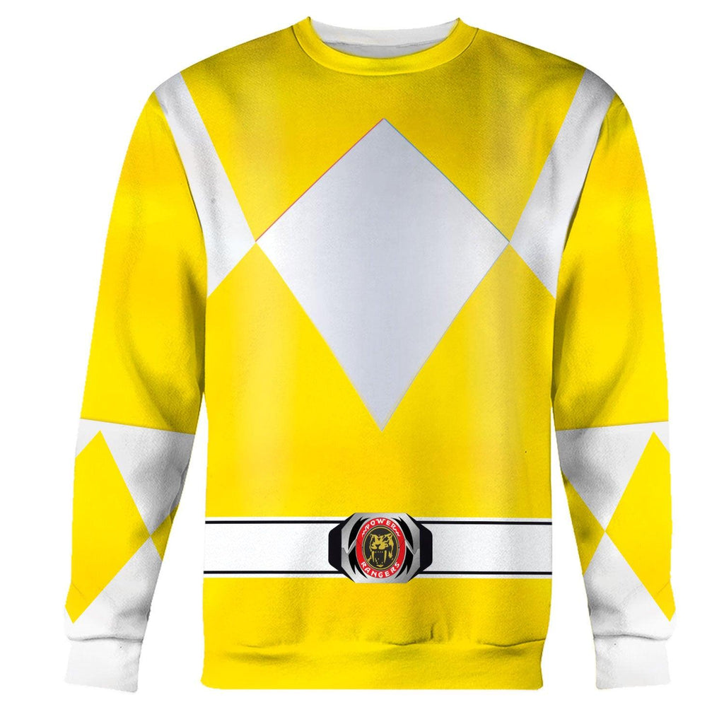 OodieGang Unisex Tracksuit Hoodies Yellow Power Ranger 3D Costumes - OodieGang.com