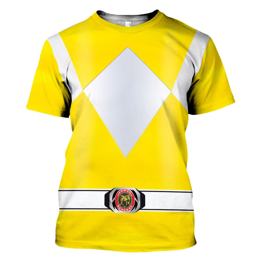 OodieGang Unisex Tracksuit Hoodies Yellow Power Ranger 3D Costumes - OodieGang.com