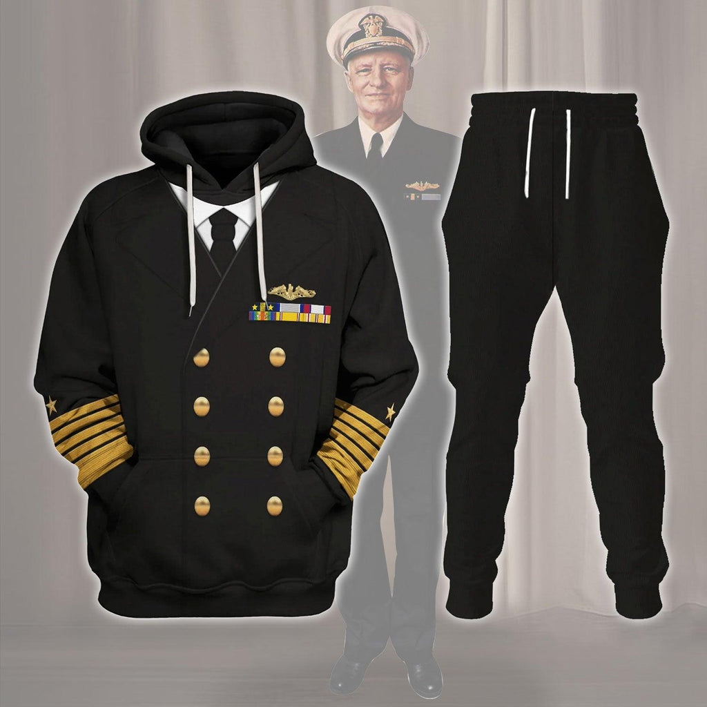 OodieGang US Navy Fleet Admiral Chester W. Nimitz Costume Hoodie Sweatshirt T-Shirt Tracksuit - OodieGang.com