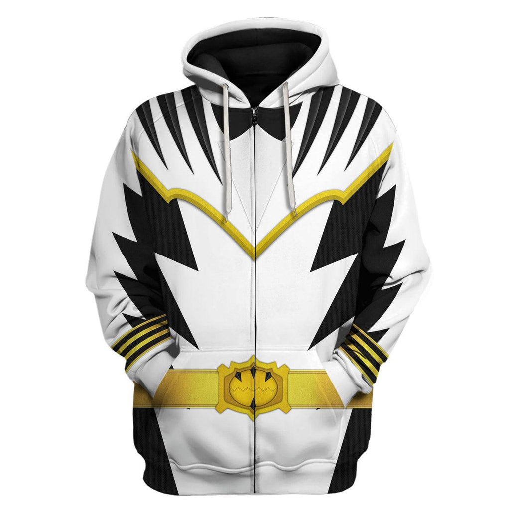 OodieGang White Ranger Dino Thunder Hoodies Sweatshirt T-shirt Hawaiian Sweatpants - OodieGang.com