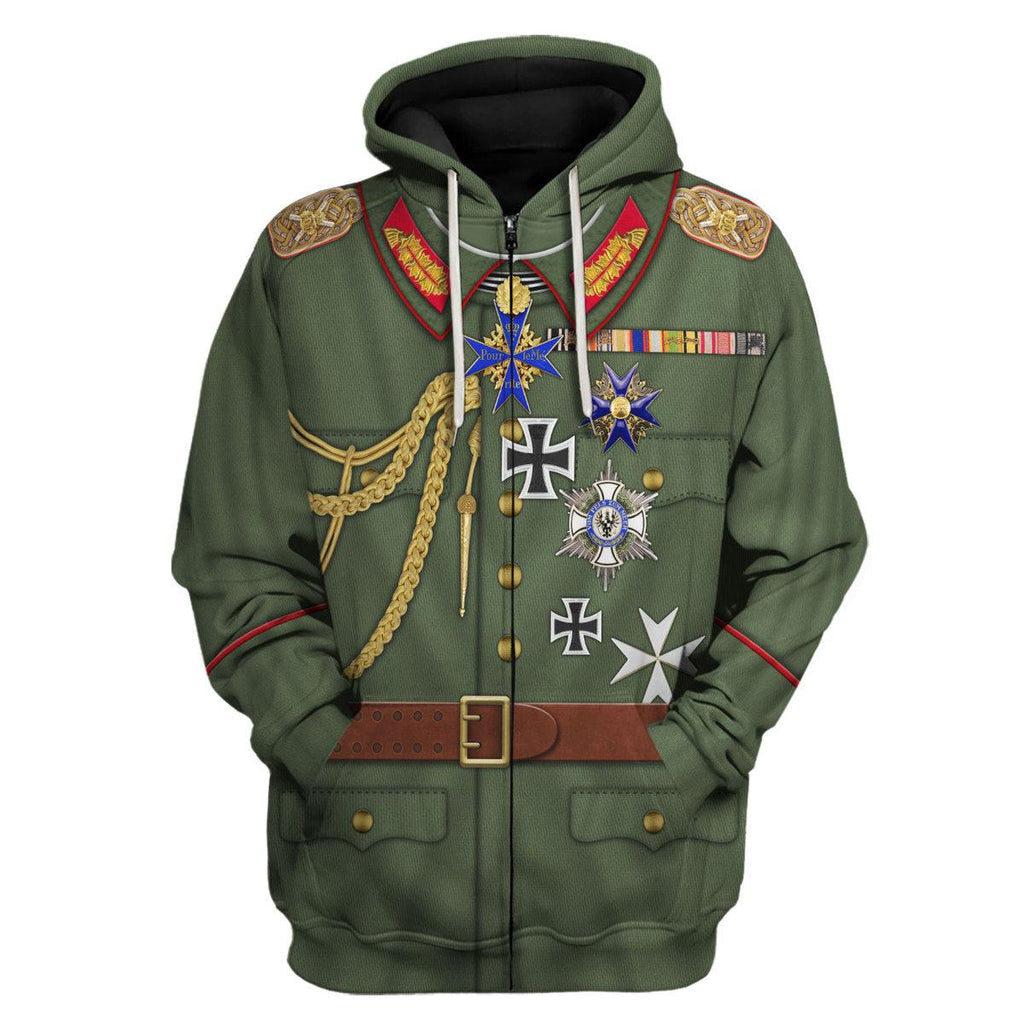 Oodiegang Wilhelm II Uniform German Emperor Costume Hoodie Sweatshirt T-Shirt Tracksuit - Oodiegang.com