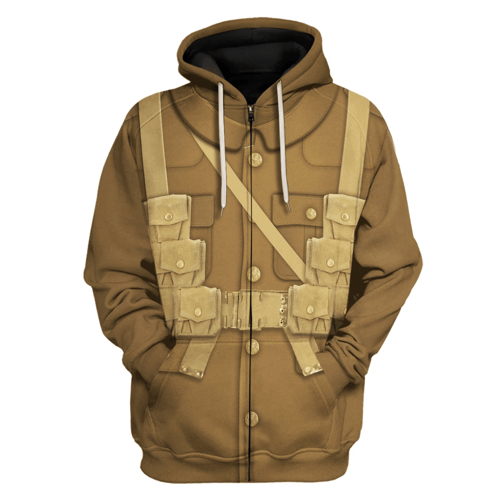 OodieGang World War I British Soldiers Costume Hoodie Sweatshirt T-Shirt Tracksuit - OodieGang.com