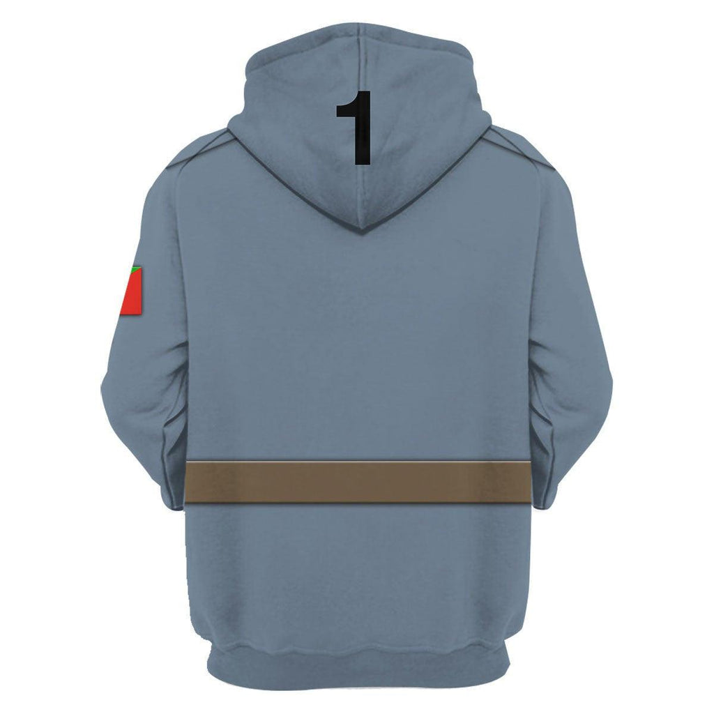 OodieGang WW1 Flanders Portuguese Lewis Gun Crew Costume Hoodie Sweatshirt T-Shirt Tracksuit - OodieGang.com