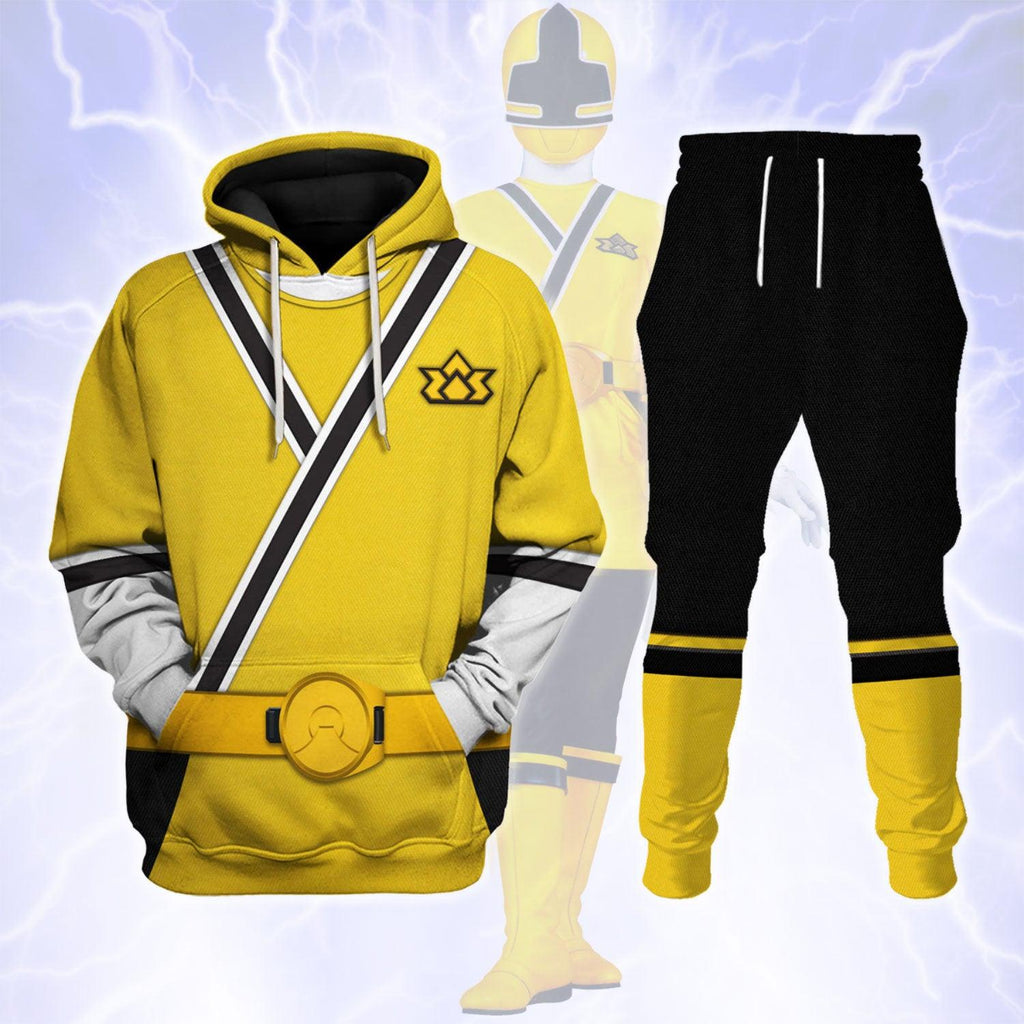 Oodiegang Yellow Power Rangers Samurai Hoodies Sweatshirt T-shirt Hawaiian Tracksuit - DucG