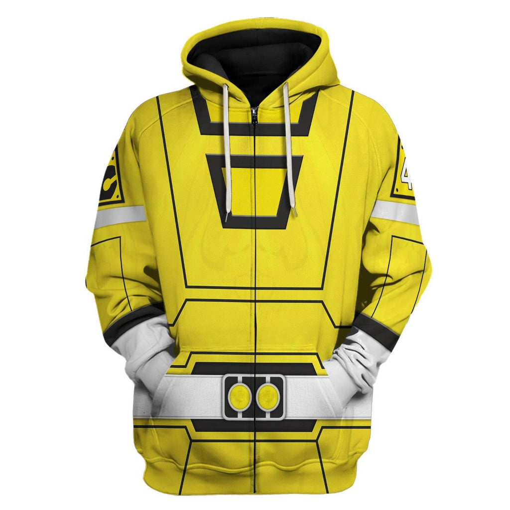 OodieGang Yellow Power Rangers Turbo Hoodies Sweatshirt T-shirt Hawaiian Tracksuit - OodieGang.com