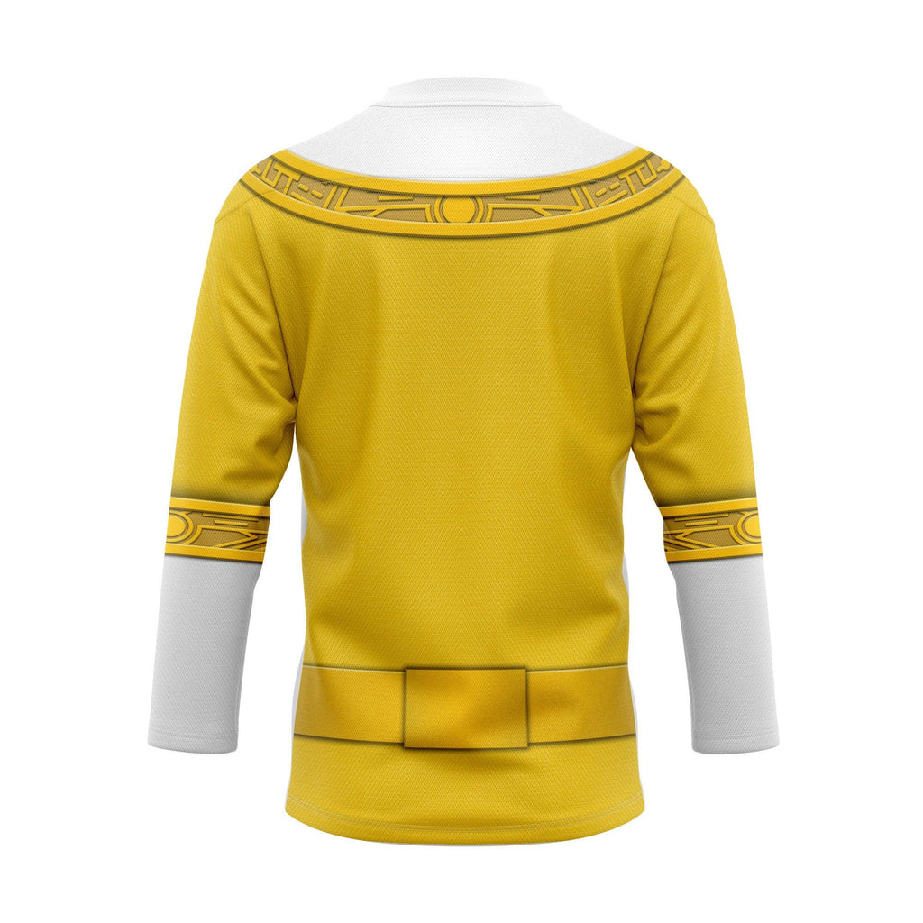 OodieGang Yellow Power Rangers Zeo Hockey Jersey - OodieGang.com