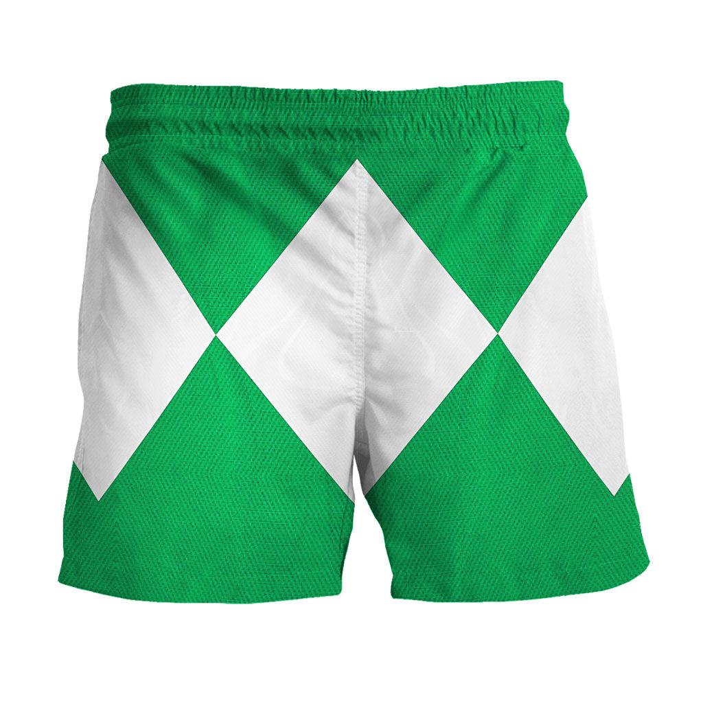 Green Ranger Dragon Shield Hawaiian Shirt Beach Shorts - OodieGang.com