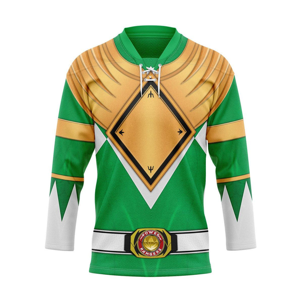 Green Ranger Dragon Shield Hockey Jersey - OodieGang.com