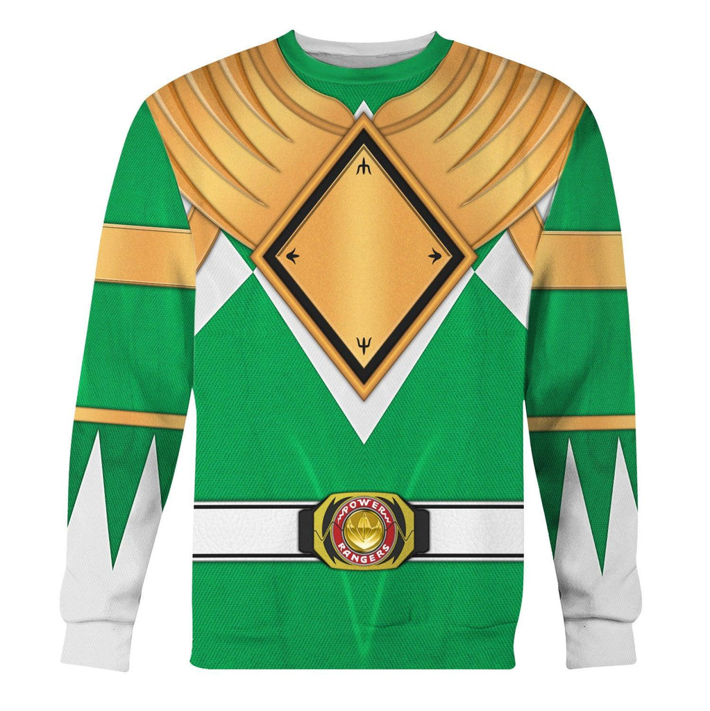 Green Ranger Dragon Shield Hoodies Sweatshirt T-shirt Hawaiian Tracksuit - OodieGang.com