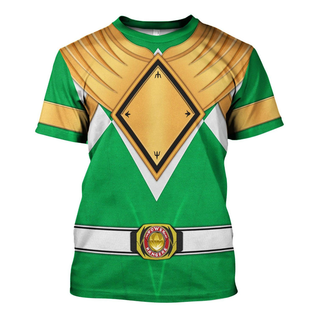 Green Ranger Dragon Shield Hoodies Sweatshirt T-shirt Hawaiian Tracksuit - OodieGang.com