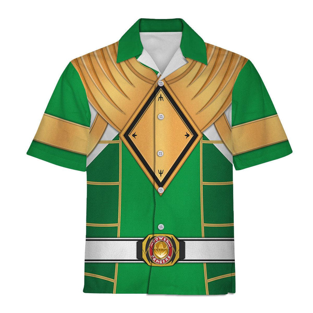 Green Ranger Dragon Shield Mighty Morphin Cosplay Hoodies Sweatshirt T-shirt Hawaiian - OodieGang.com