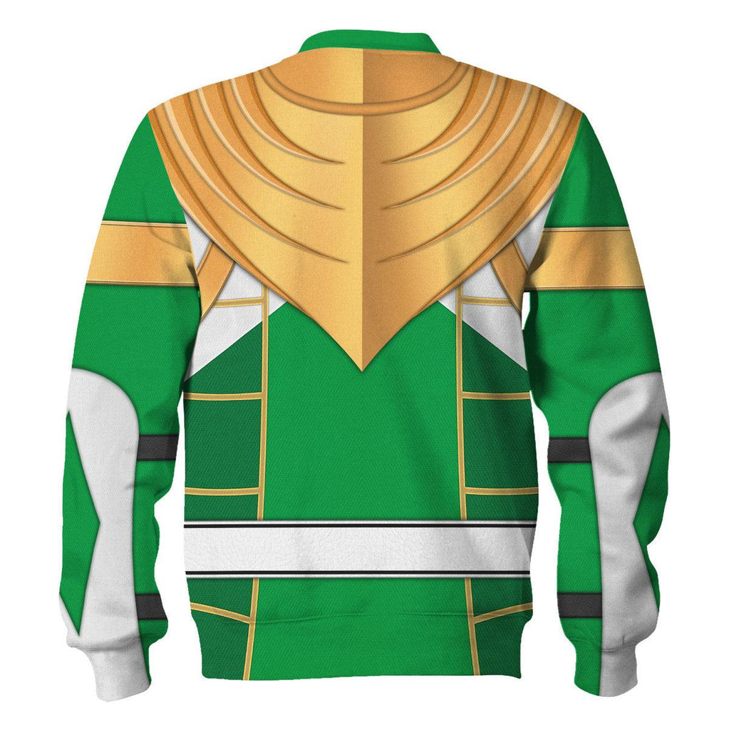 Green Ranger Dragon Shield Mighty Morphin Cosplay Hoodies Sweatshirt T-shirt Hawaiian - OodieGang.com