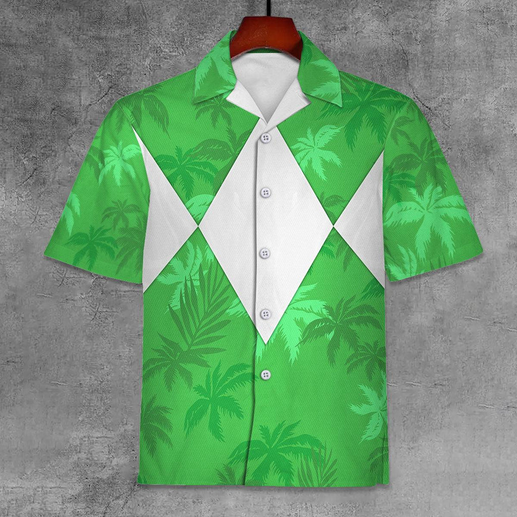 Green Ranger x Tommy Vercetti Hawaiian Shirt & Beach Shorts - CustomsPig.com