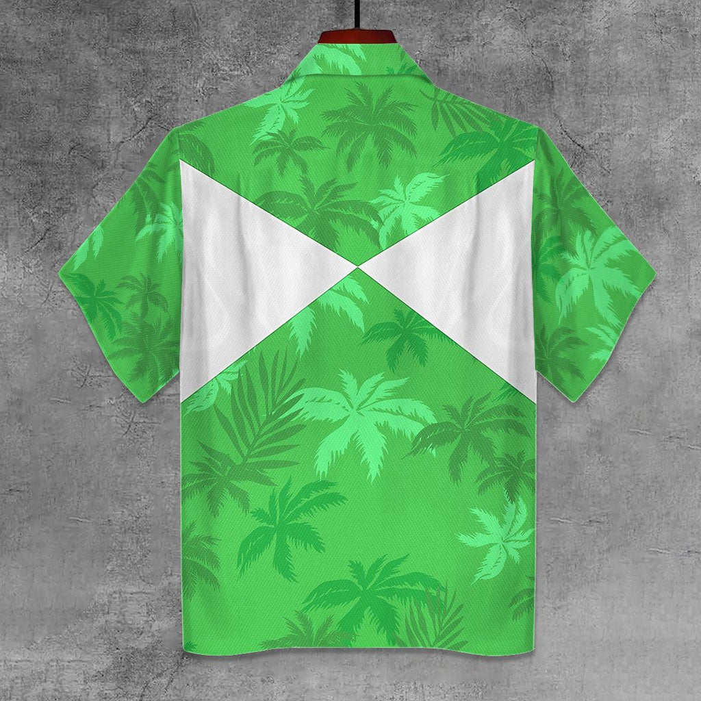 Green Ranger x Tommy Vercetti Hawaiian Shirt & Beach Shorts - OodieGang.com