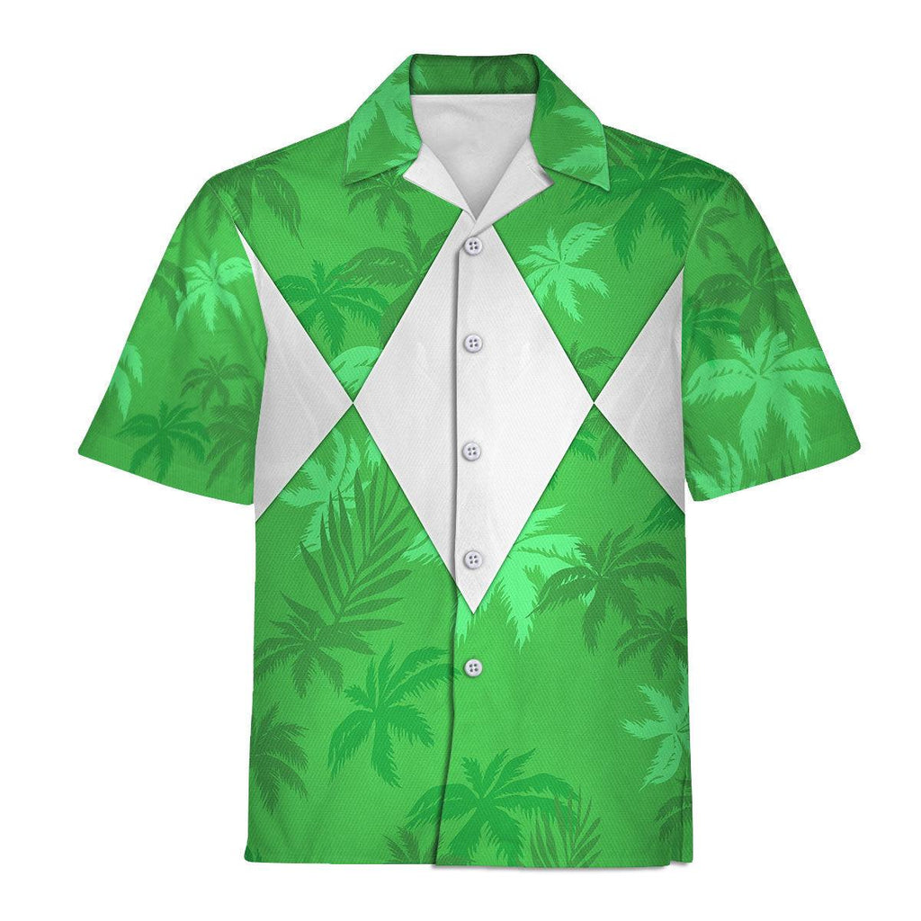 Green Ranger x Tommy Vercetti Hawaiian Shirt & Beach Shorts - OodieGang.com