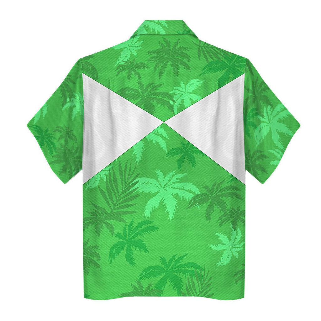 Green Ranger x Tommy Vercetti Hawaiian Shirt & Beach Shorts - OodieGang.com