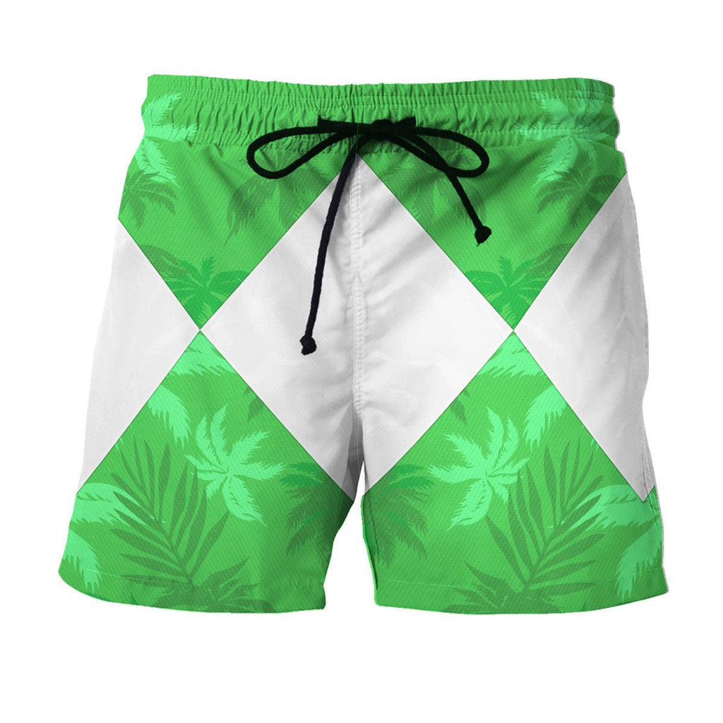 Green Ranger x Tommy Vercetti Hawaiian Shirt & Beach Shorts - OodieGang.com