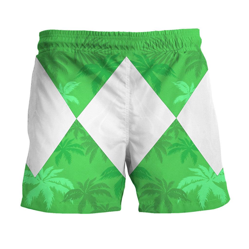 Green Ranger x Tommy Vercetti Hawaiian Shirt & Beach Shorts - OodieGang.com