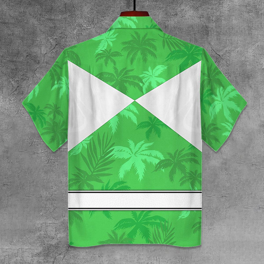 Green Ranger x Tommy Vercetti Hawaiian Shirt Beach Shorts - OodieGang.com