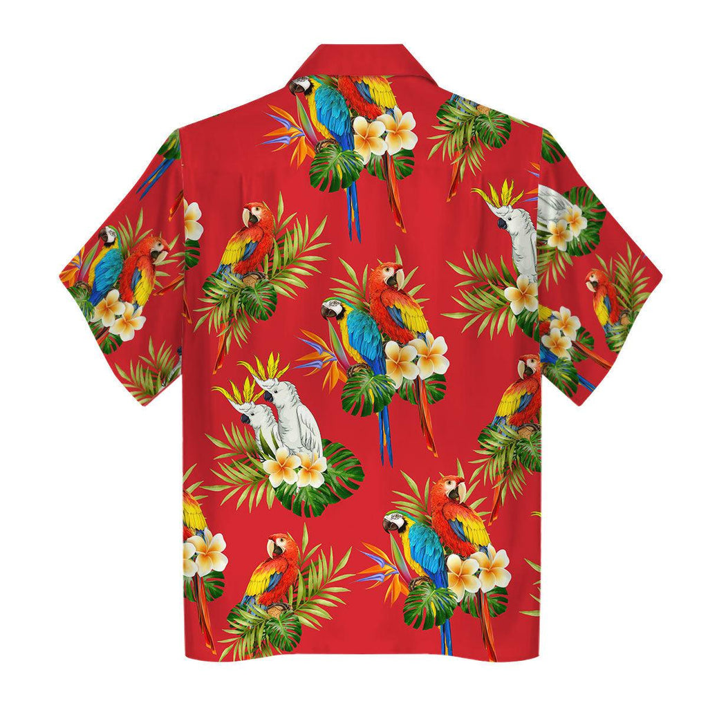 GTA Pacific Legend Parrot Red Hawaiian Shirt - DucG