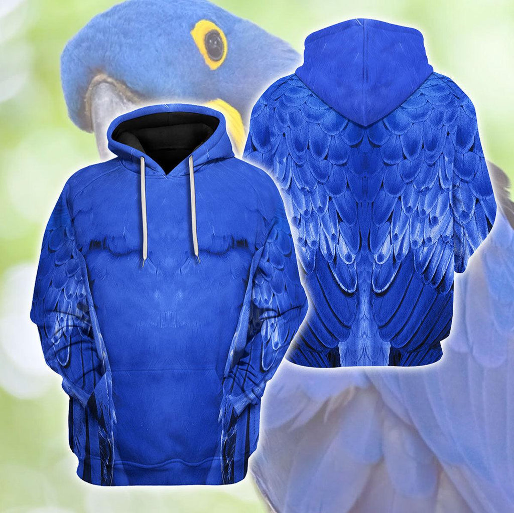 Hyacinth Macaw Animal Cosplay T-shirt Hoodie Sweatpants Apparel - OodieGang