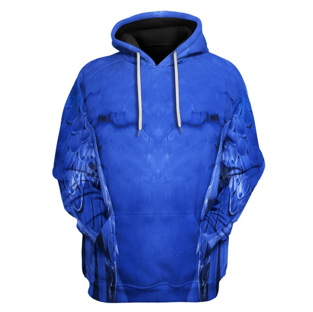 Hyacinth Macaw Animal Cosplay T-shirt Hoodie Sweatpants Apparel - OodieGang