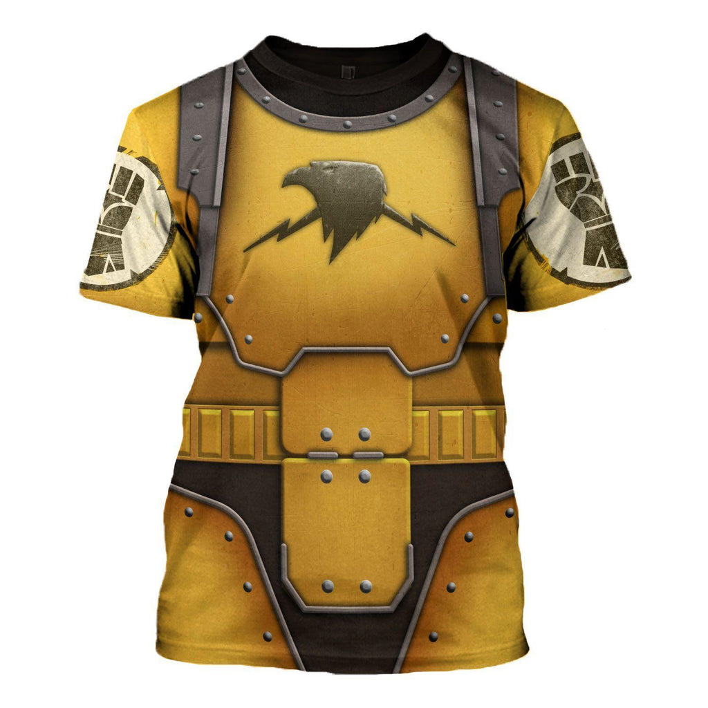 Imperial Fists in Mark III Power Armor T-shirt Hoodie Sweatpants Cosplay - OodieGang