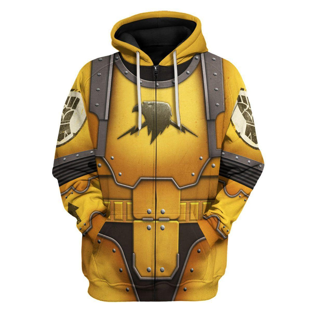 Imperial Fists in Mark III Power Armor T-shirt Hoodie Sweatpants Cosplay - OodieGang