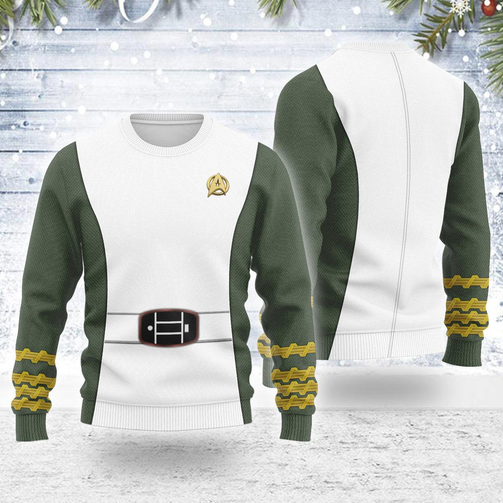 James T. Kirk Themed Costume Christmas Wool Sweater - OodieGang.com