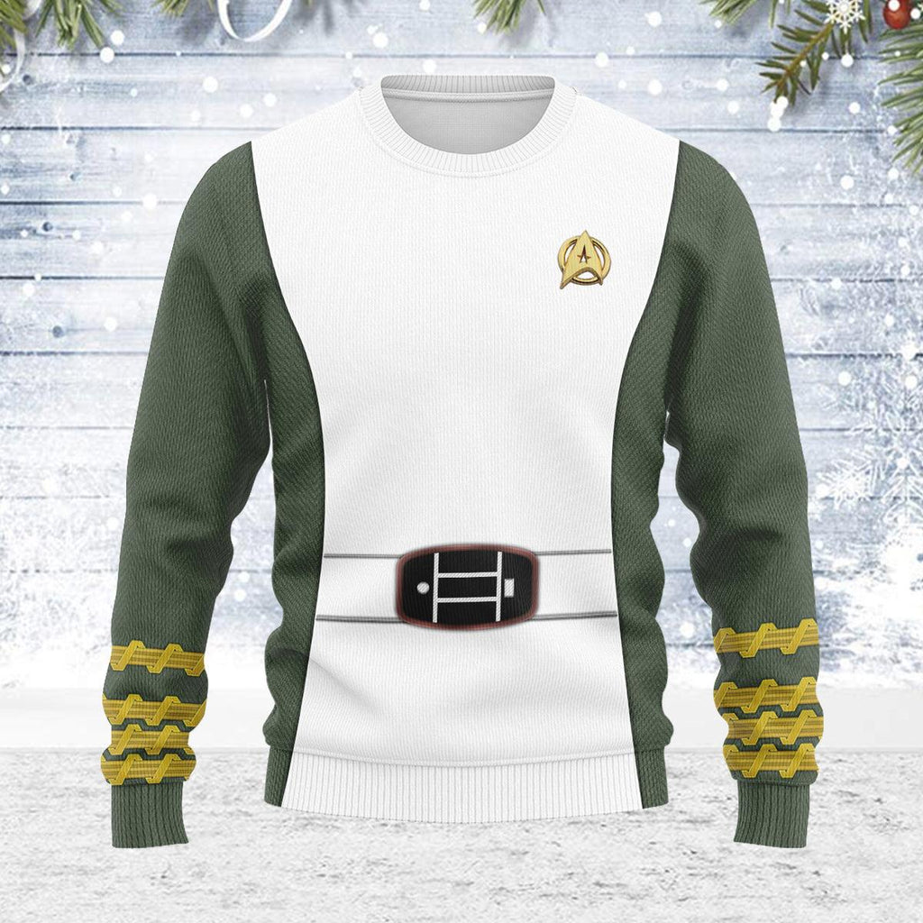 James T. Kirk Themed Costume Christmas Wool Sweater - OodieGang.com