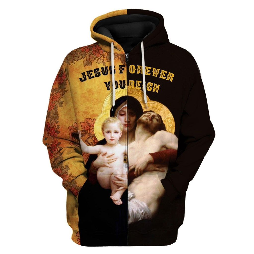 Jesus Forever You Reign Zip Hoodie - OodieGang