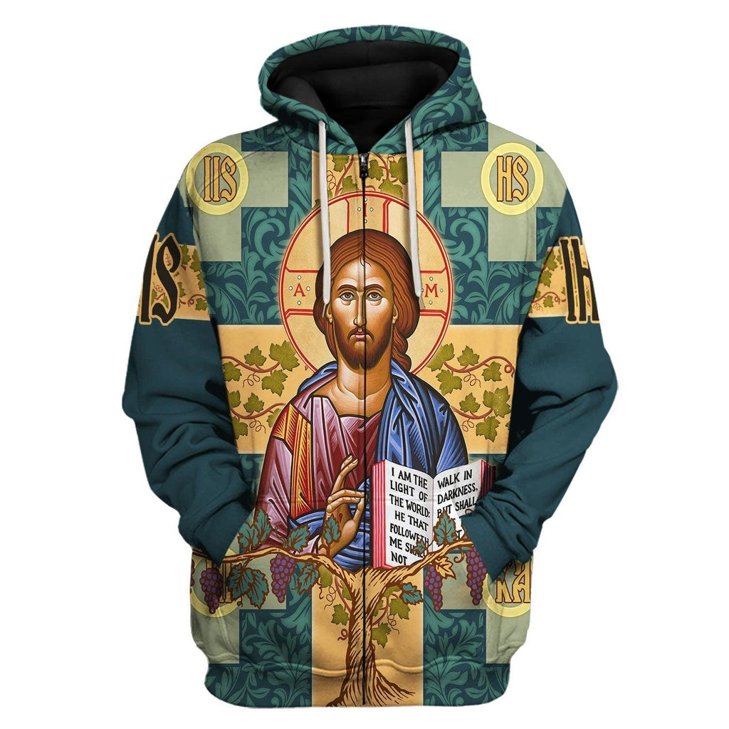 Jesus Greek Orthodoxy Zip Hoodie - OodieGang