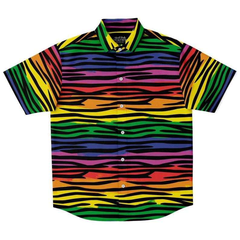 LGBTQ Gay Striped Hawaiian Shirt - OodieGang