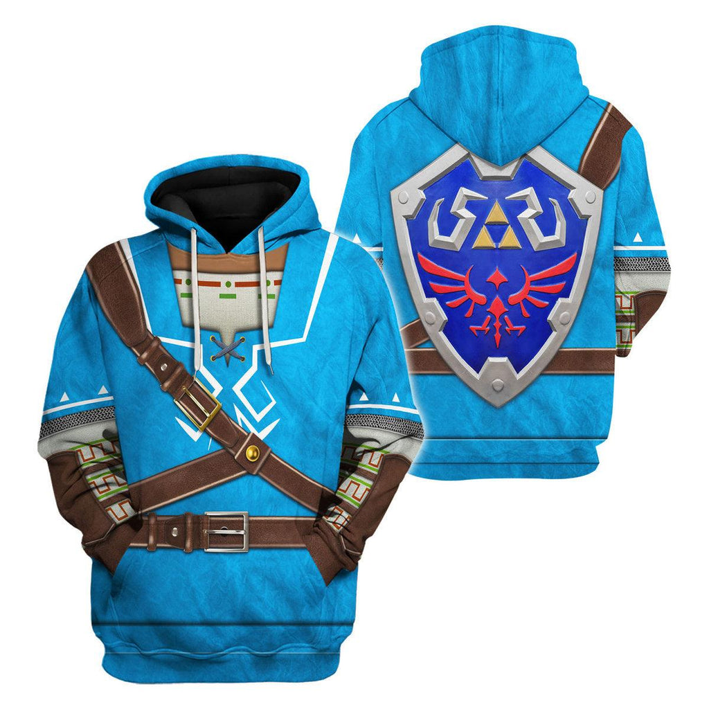 Link Attire Champion's Tunic Shield Unisex Hoodie Sweatshirt T-shirt Sweatpants Cosplay - CustomsPig.com