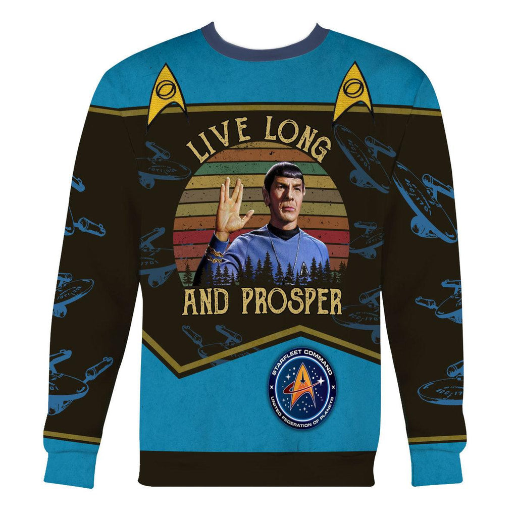 Live Long And Prosper Sunset Retro Vintage Hoodie Sweatshirt T-shirt Apparel - OodieGang.com