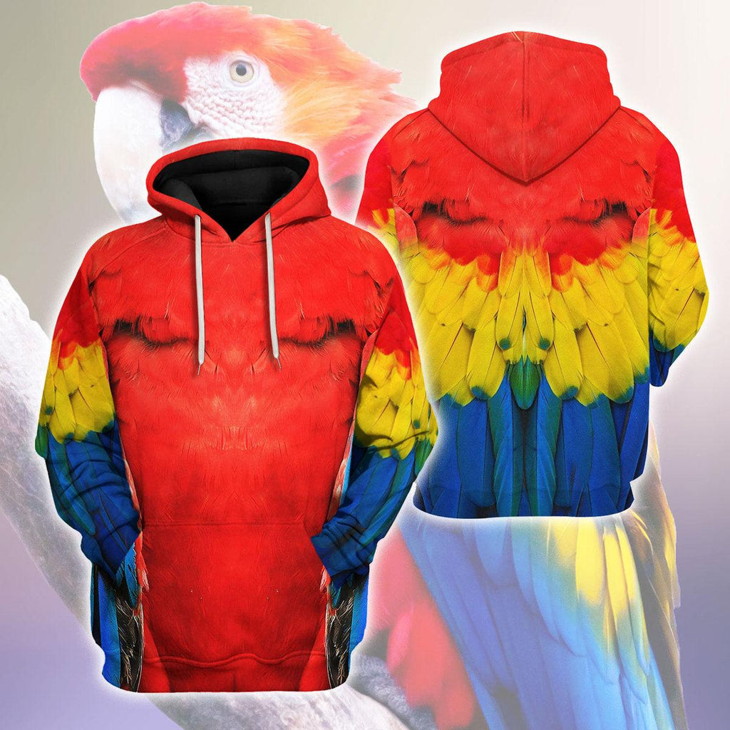 Macaw Parrot Animal Cosplay T-shirt Hoodie Sweatpants Apparel - OodieGang