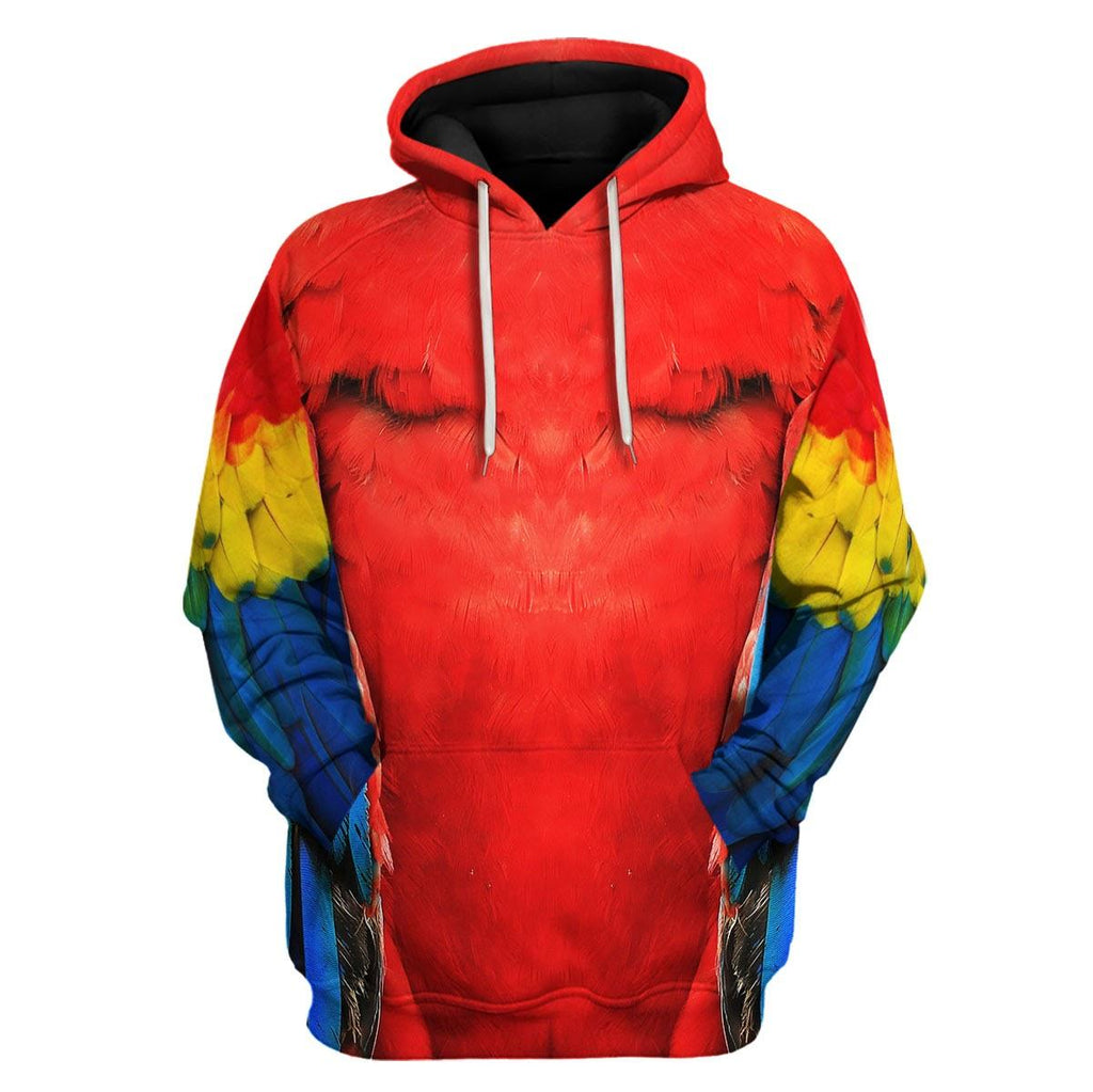 Macaw Parrot Animal Cosplay T-shirt Hoodie Sweatpants Apparel - OodieGang