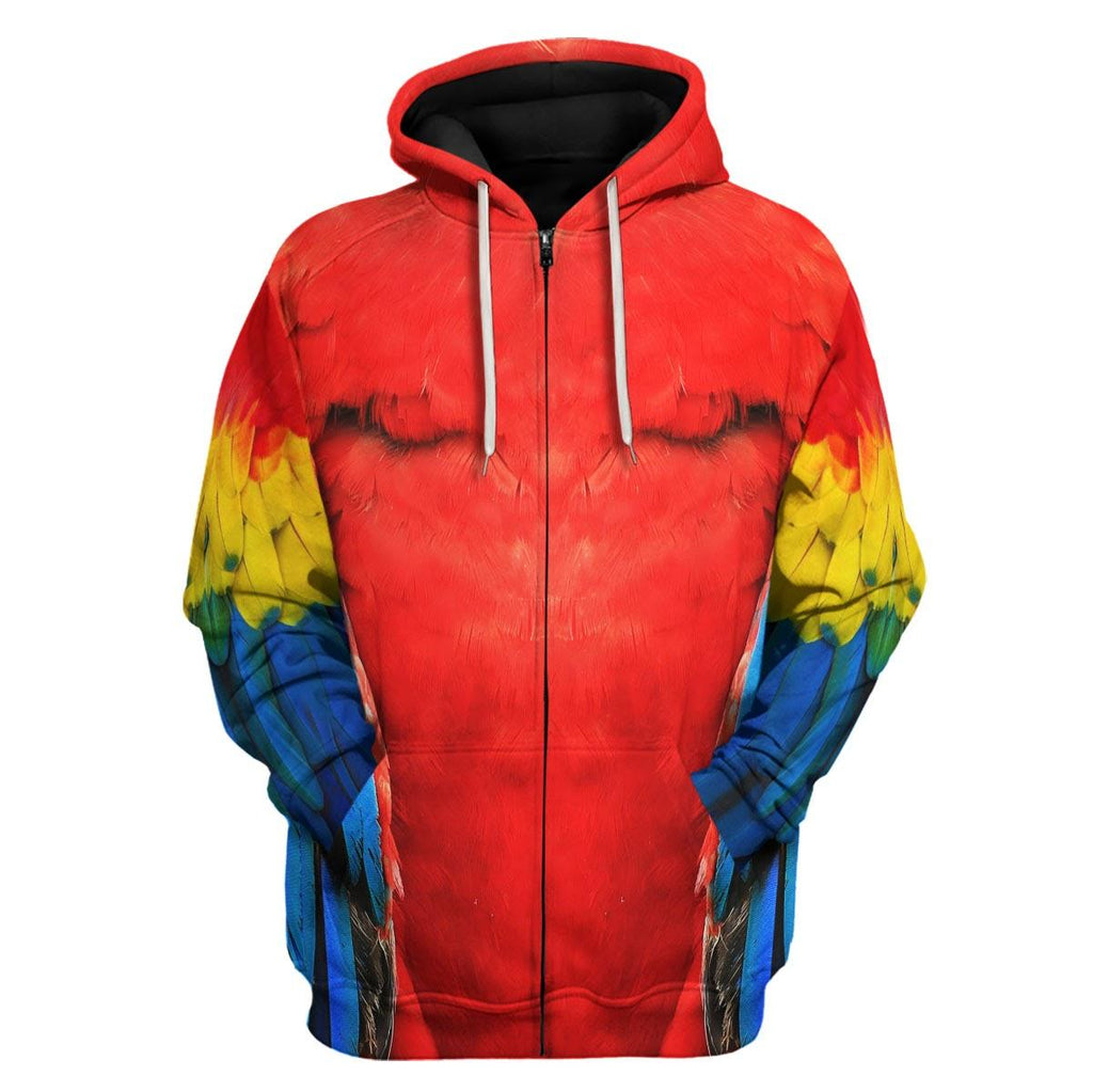 Macaw Parrot Animal Cosplay T-shirt Hoodie Sweatpants Apparel - OodieGang