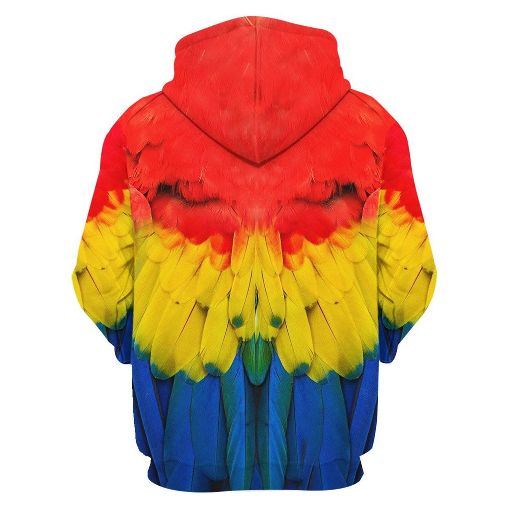 Macaw Parrot Animal Cosplay T-shirt Hoodie Sweatpants Apparel - OodieGang