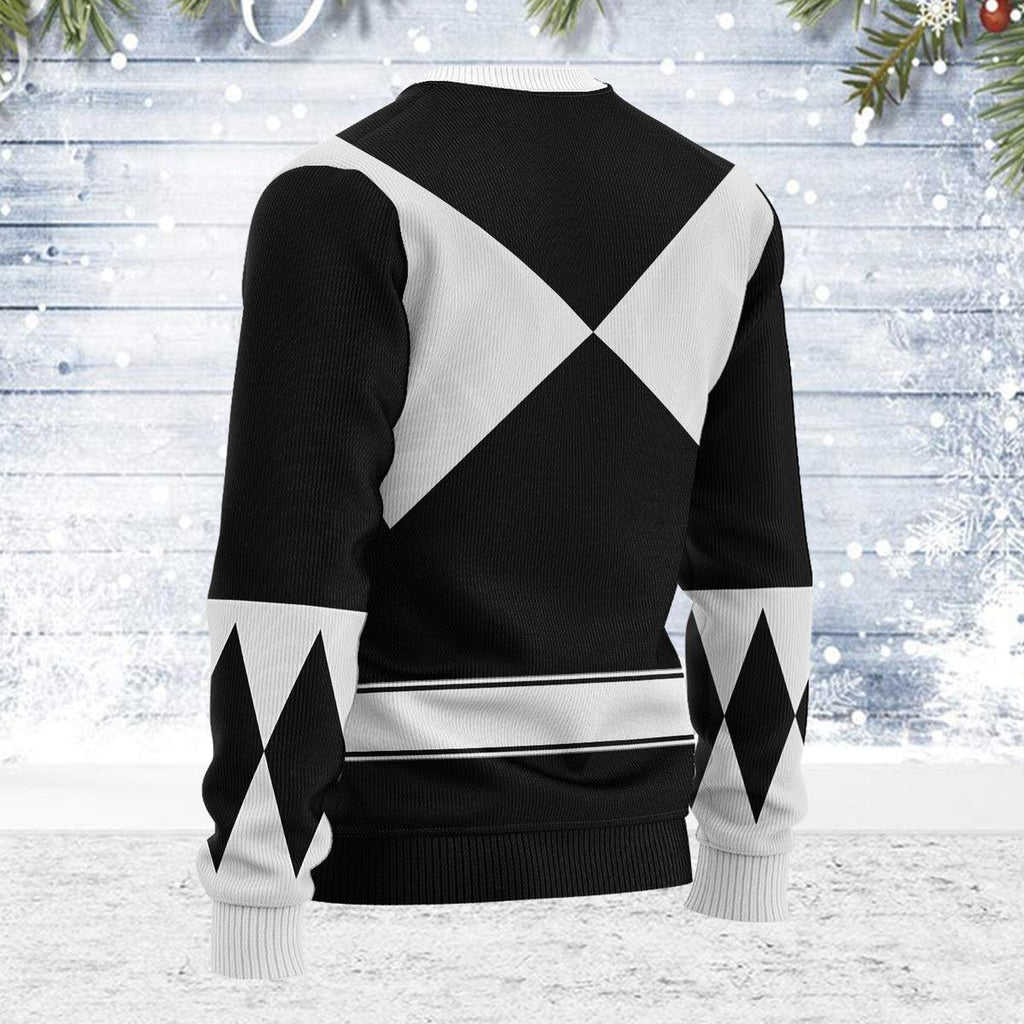 Merry Christmas Black Ranger MM Unisex Wool Sweater - OodieGang.com