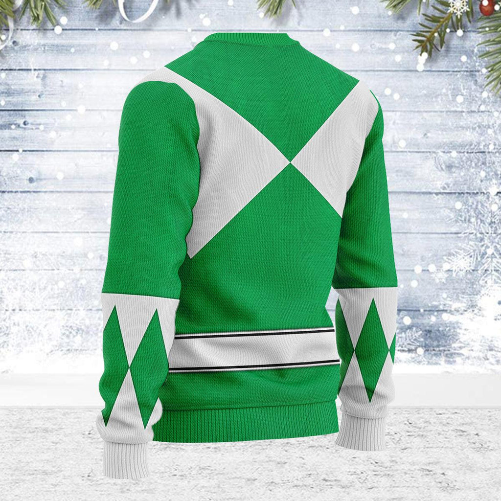 Merry Christmas Green Ranger MM Unisex Wool Sweater - OodieGang.com