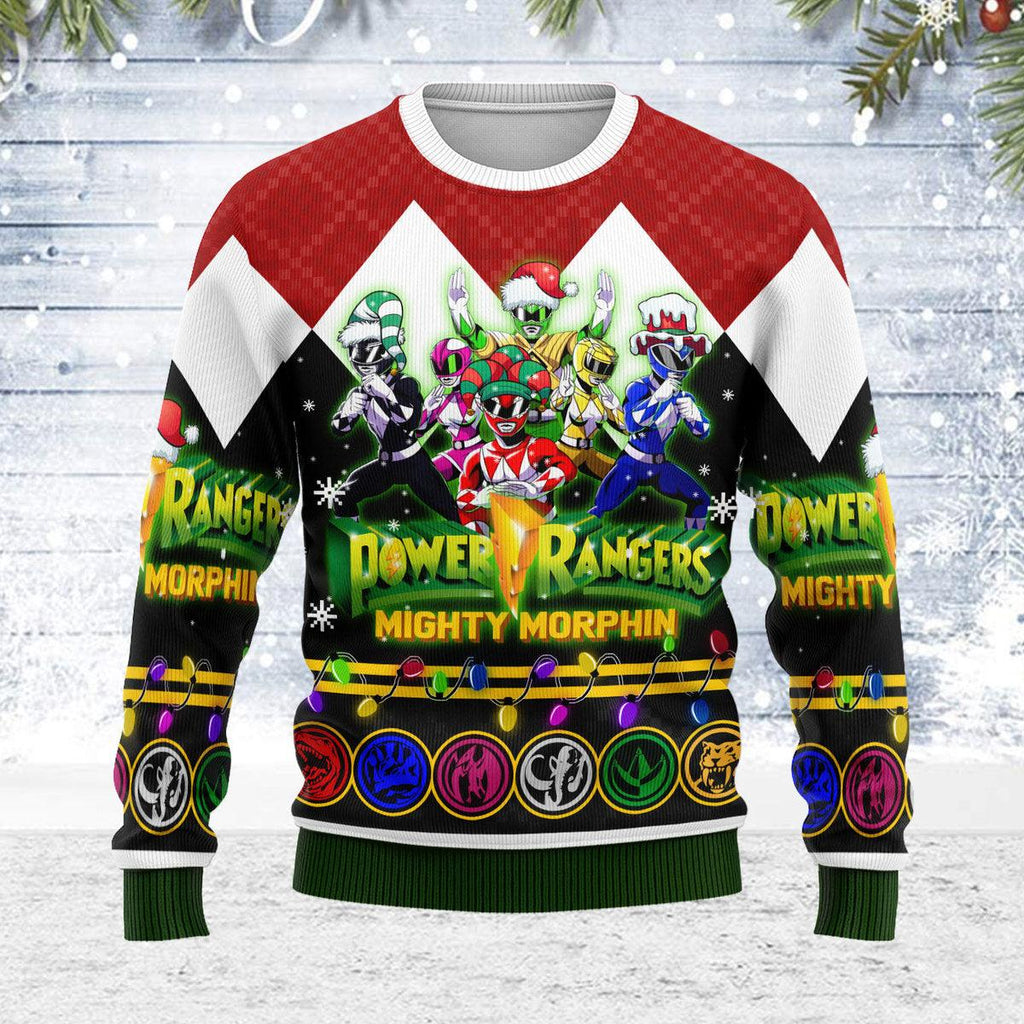 Merry Christmas HoHo Power Rangers MM Unisex Wool Sweater - OodieGang.com