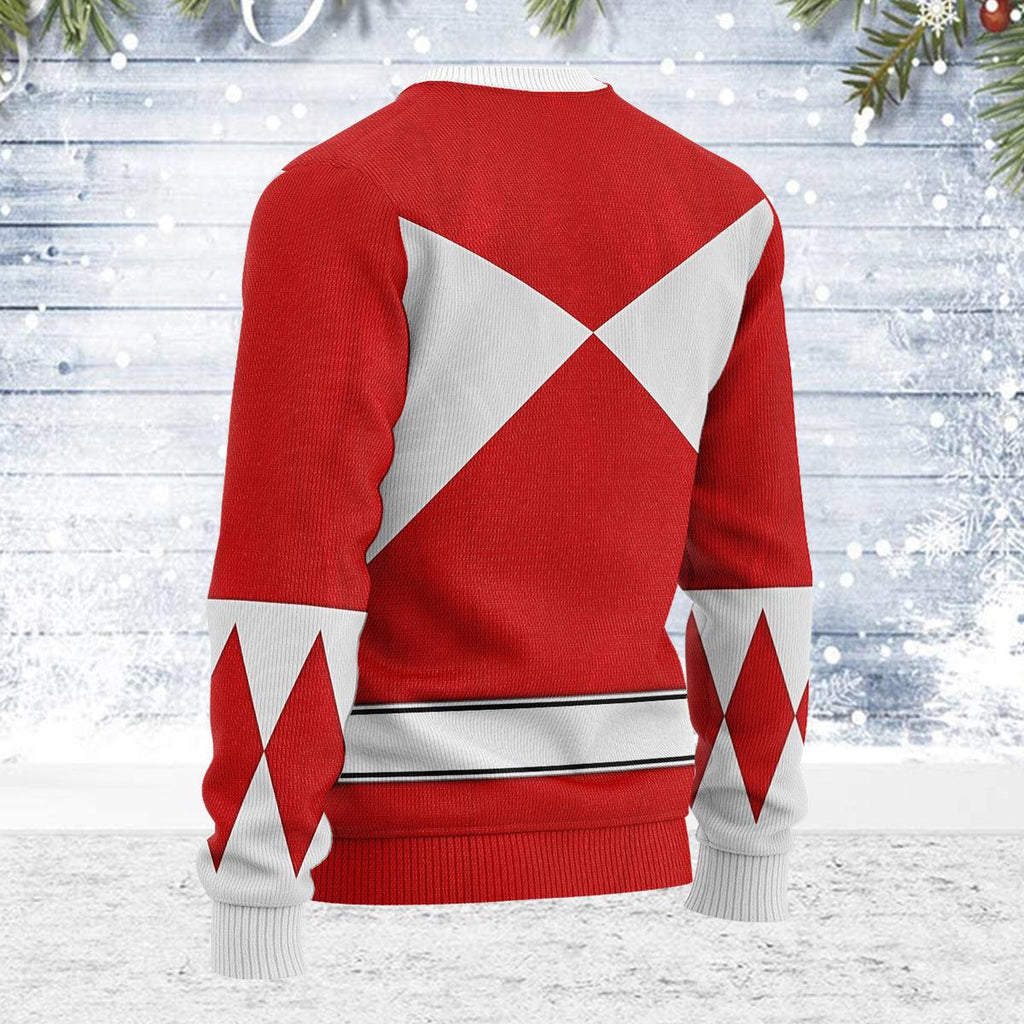 Merry Christmas Red Ranger MM Unisex Wool Sweater - OodieGang.com