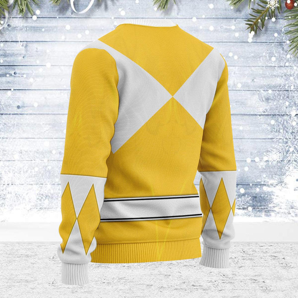 Merry Christmas Yellow Ranger MM Unisex Wool Sweater - OodieGang.com