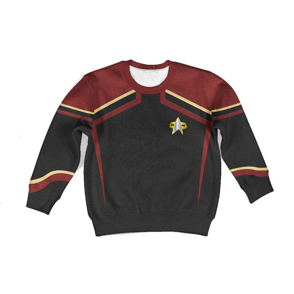 Picard Flag Officer Starfleet Uniform Circa Cosplay Kid Hoodie Sweatshirt T-Shirt - OodieGang.com