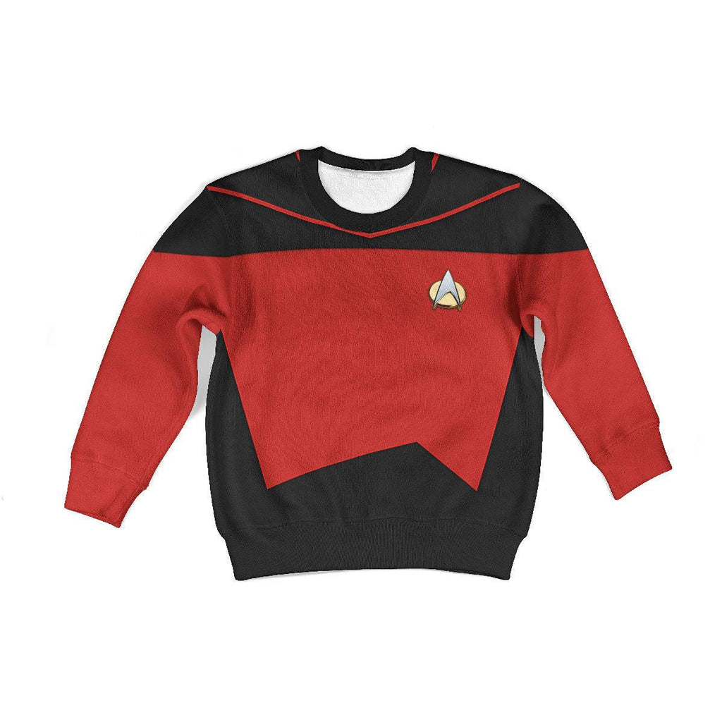 Picard The Next Generation Uniform Cosplay Kid Hoodie Sweatshirt T-Shirt - OodieGang.com