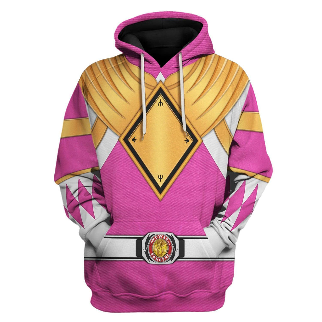 Pink Ranger Dragon Shield Hoodies Sweatshirt T-shirt Hawaiian Tracksuit - OodieGang.com