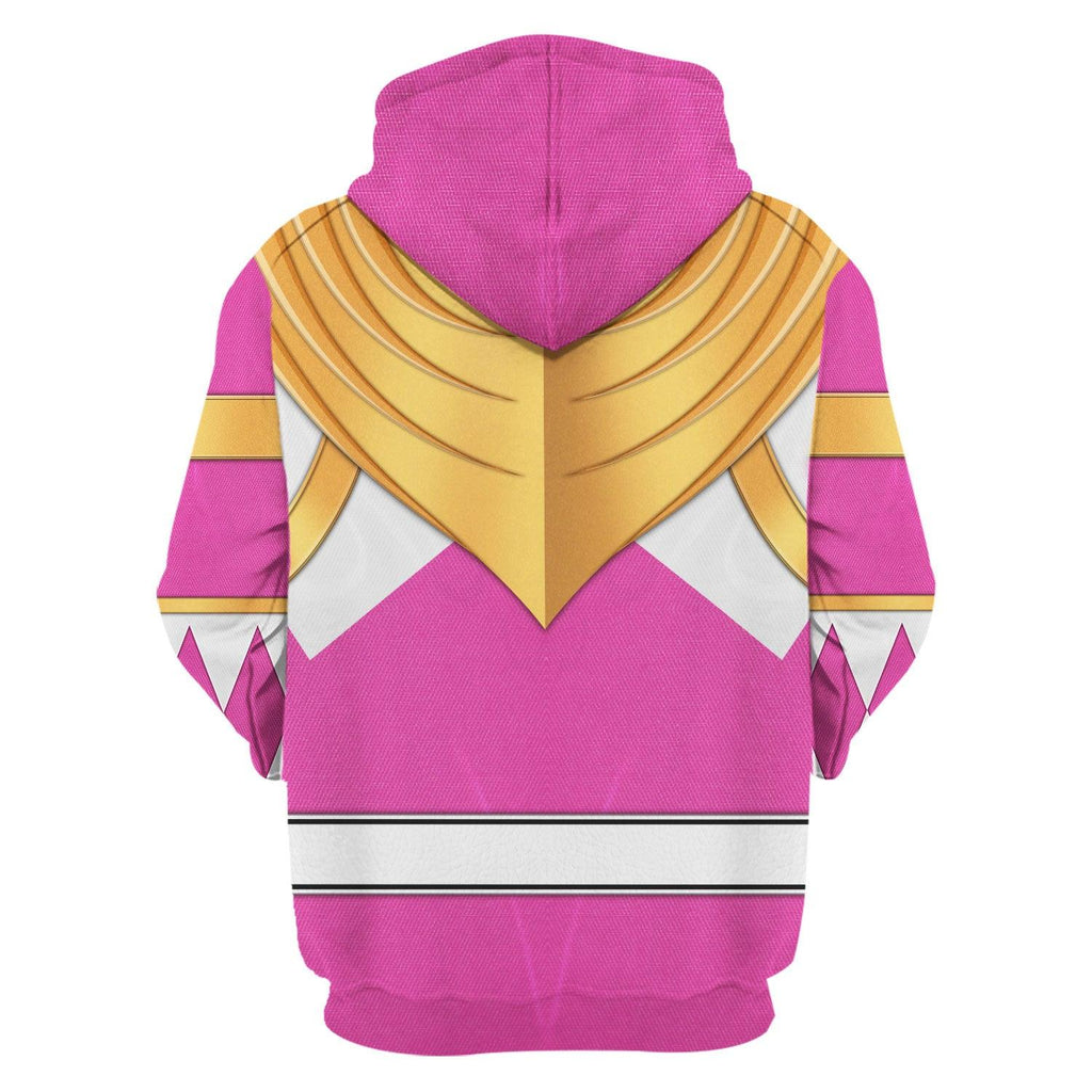 Pink Ranger Dragon Shield Hoodies Sweatshirt T-shirt Hawaiian Tracksuit - OodieGang.com