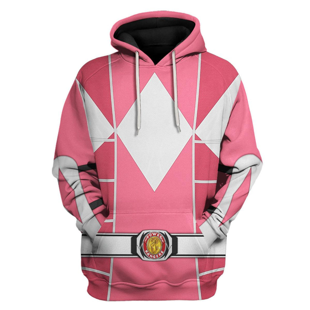 Pink Ranger Mighty Morphin Cosplay Hoodies Sweatshirt T-shirt Hawaiian - OodieGang.com