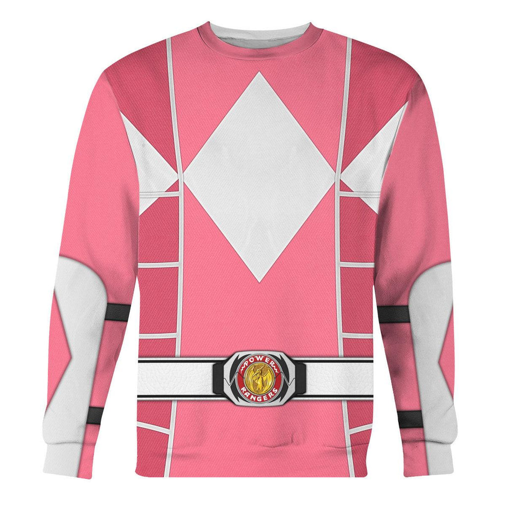 Pink Ranger Mighty Morphin Cosplay Hoodies Sweatshirt T-shirt Hawaiian - OodieGang.com